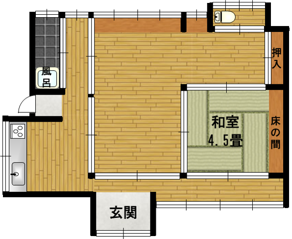 Floor plan for 1970s wood house in Ushinezakai, Tarumizu