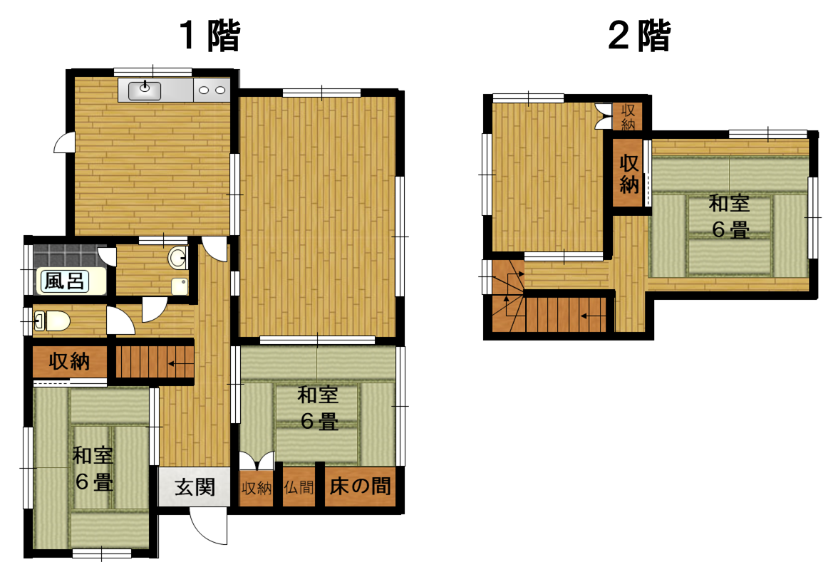 Floor plan for 1980s wood house near the coast in Ushinefumoto, Tarumizu