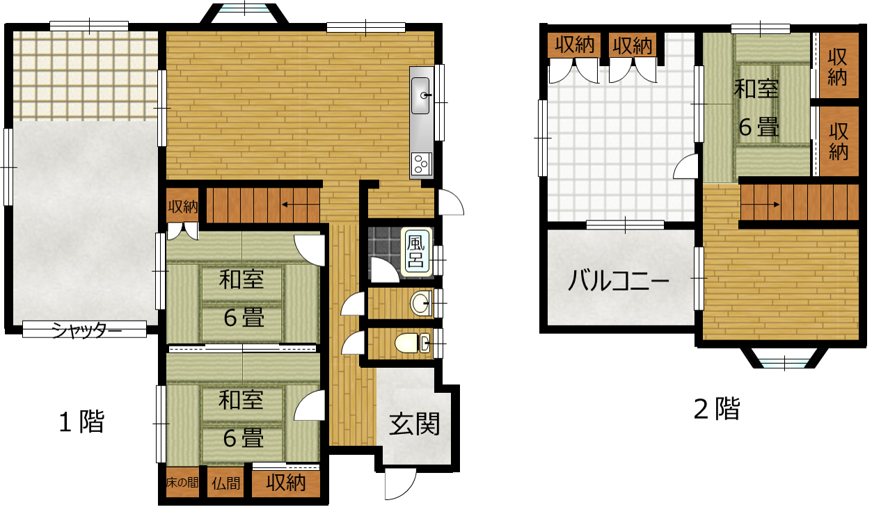Floor plan for 1980s wood house near the coast in Ichiki, Tarumizu
