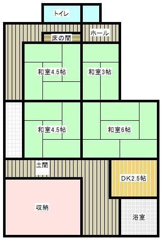 Floor plan for 1950s wood house in Kirishima, Kagoshima