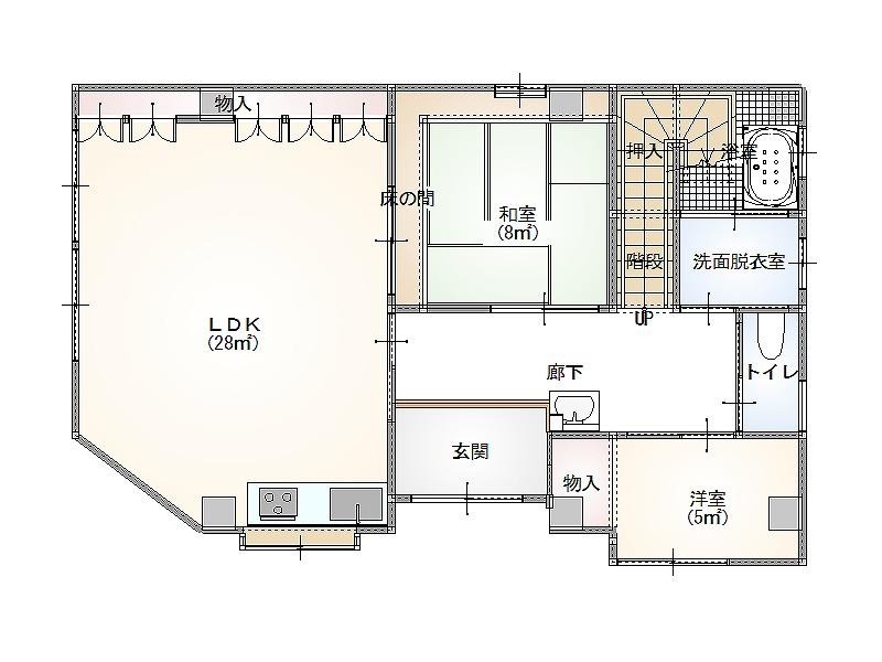 Floor plan for 1960s concrete house in Hamada, Ichikikushikino