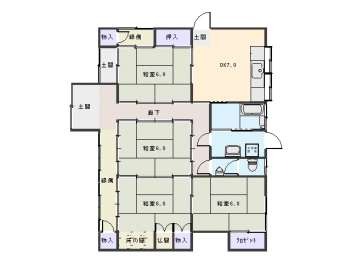 Floor plan for Wood house in Yamadono, Nagashima
