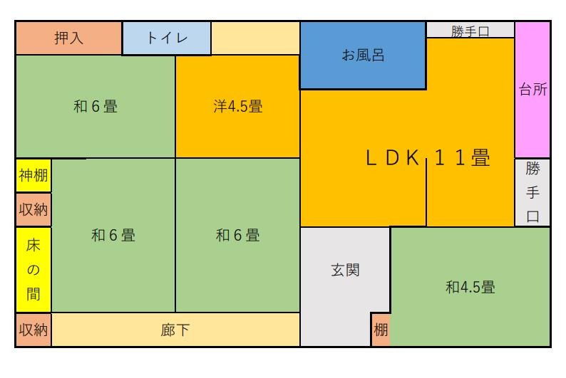 Floor plan for 1920s wood house near the coast in Nokan, Nakatane