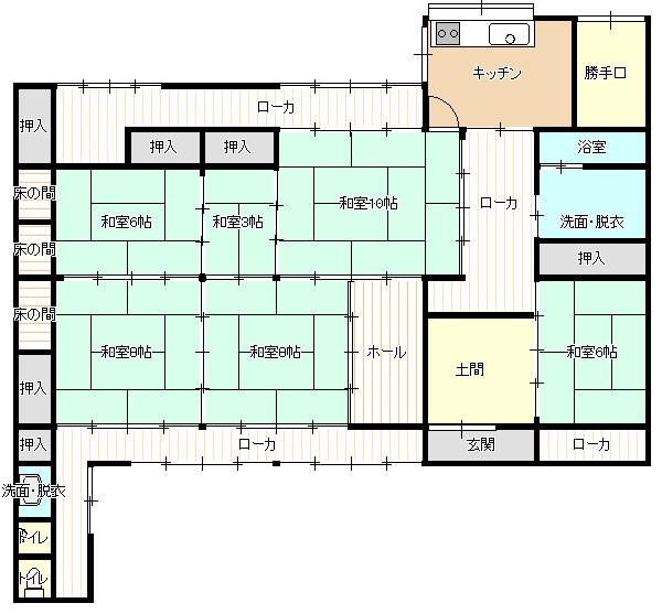 Floor plan for 1980s house on a large plot in Yamanashi