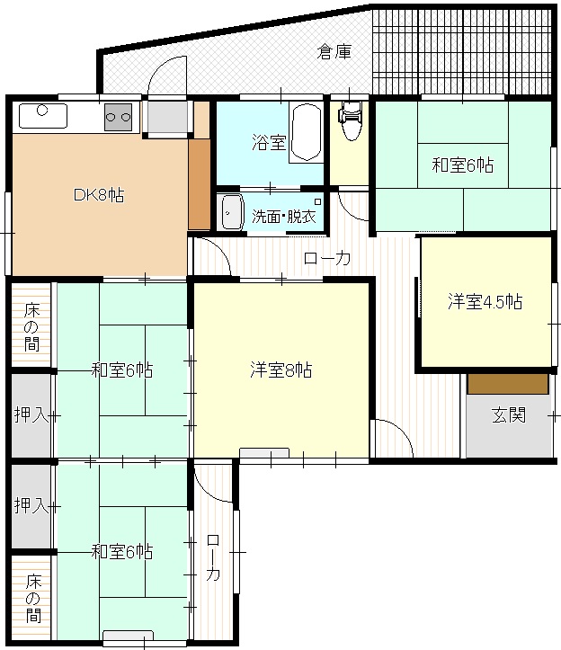 1970s wood house, 13-min walk to station, Miyazaki