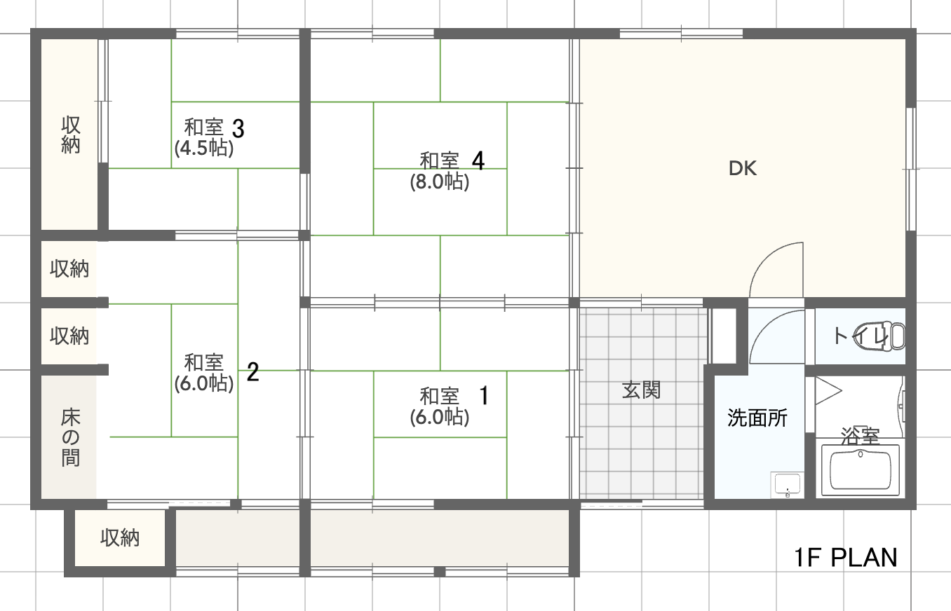 Floor plan for Wood house in Ine, Kyoto