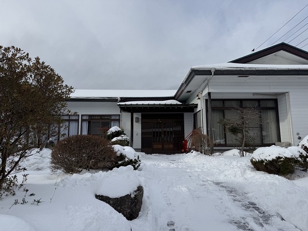 Wood house on a large plot in Akita