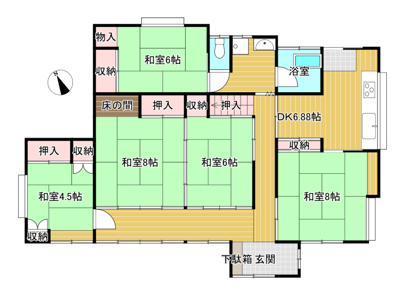 Floor plan for 1960s wood house in Iwate