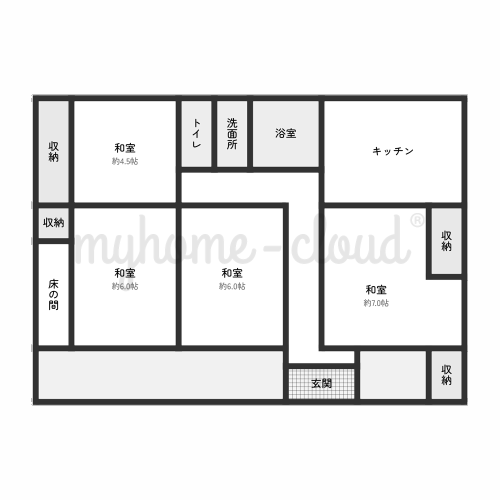 Floor plan for Wood house in Minamikyushu