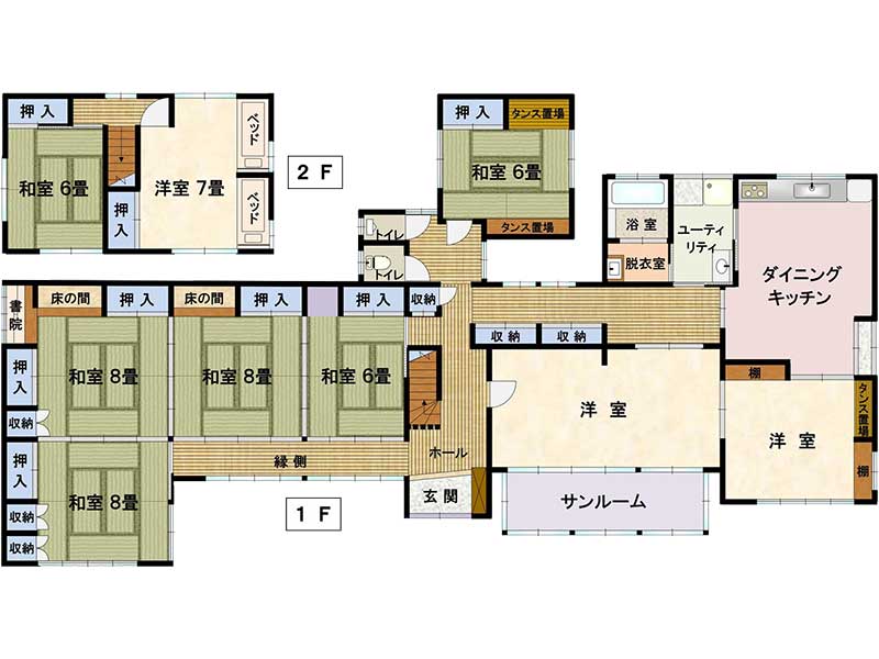 1960s wood house on a large plot in Iwate