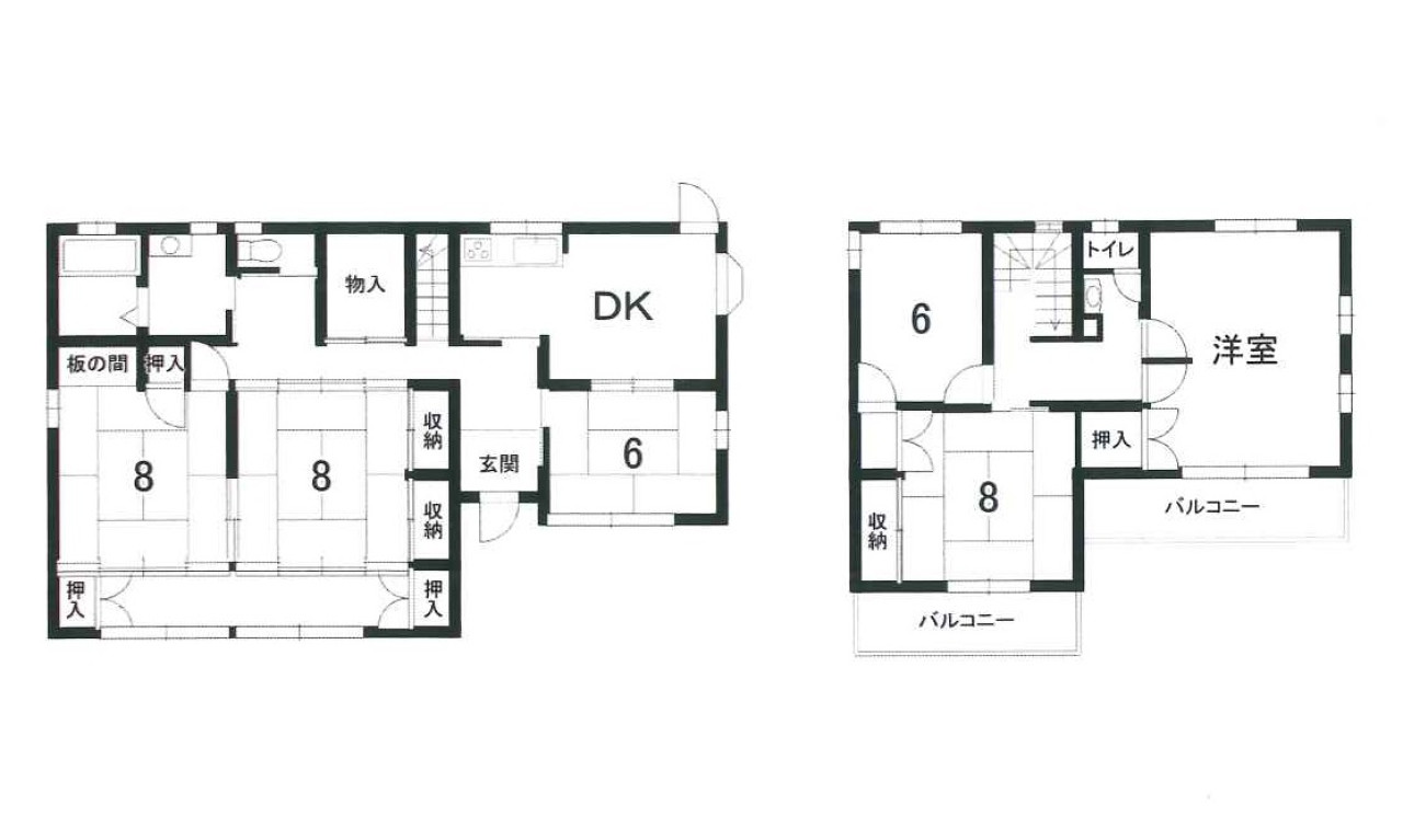 Floor plan for 1990s steel-frame house, 12-min walk to station, Tochigi