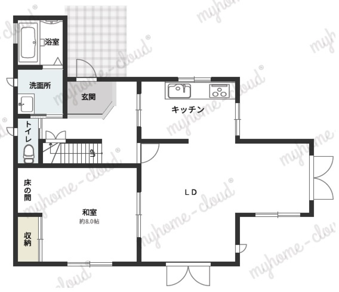 Floor plan for 1990s steel-frame house, 15-min walk to station, Tochigi