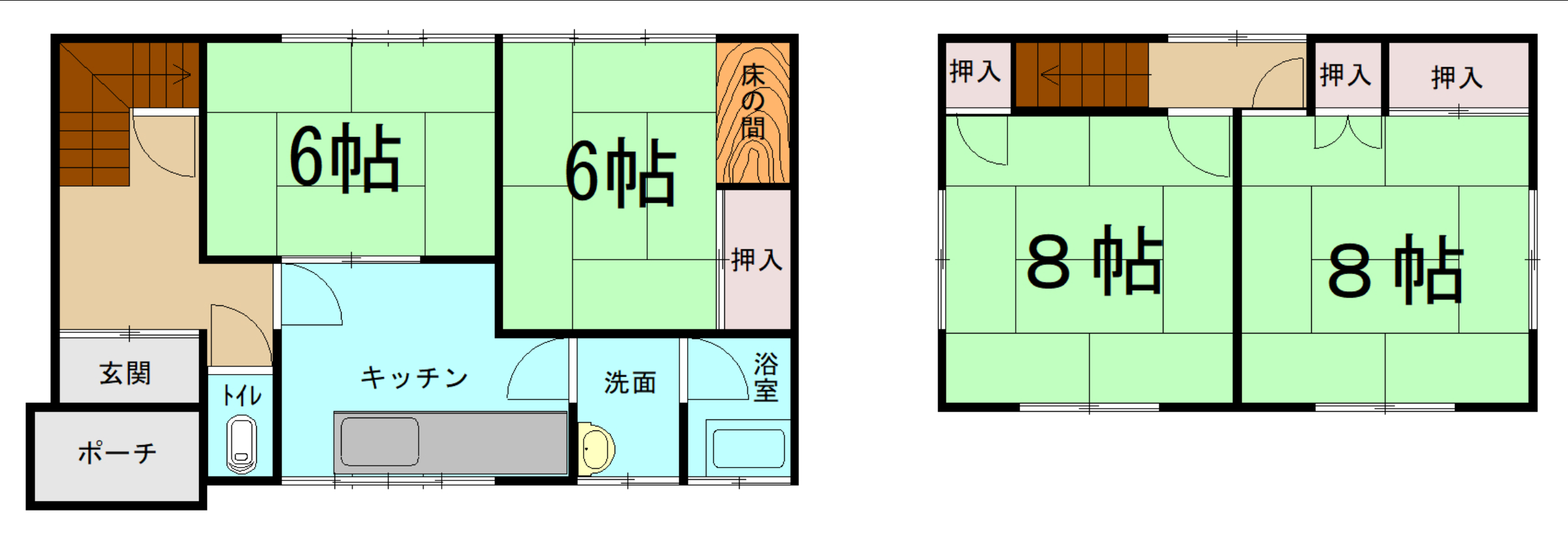 Floor plan for 1980s wood house in Kanazawa