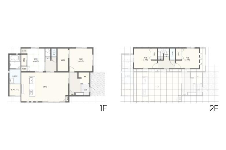Floor plan for 2020s wood house, 5-min walk to station, Fukui