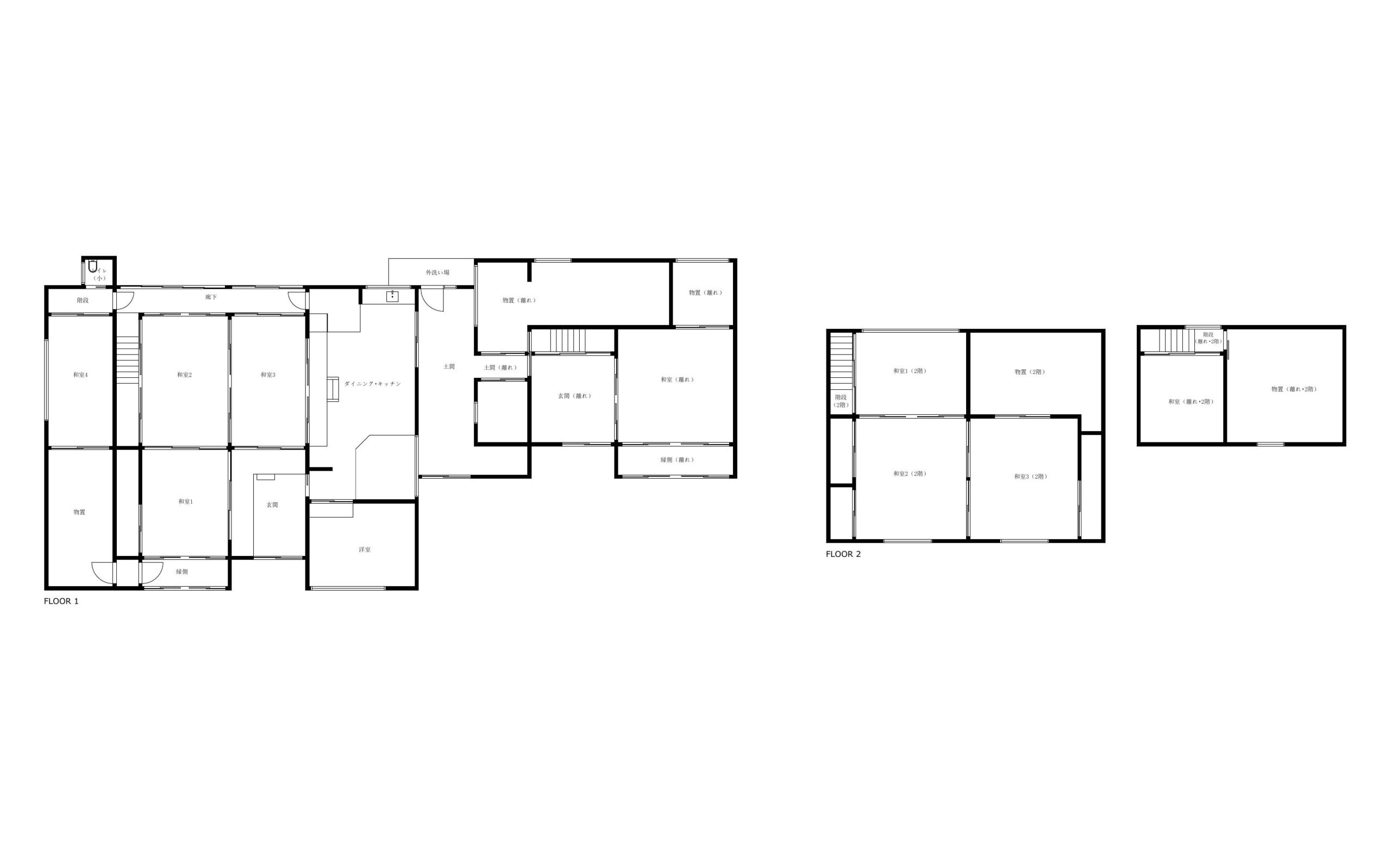 Floor plan for Wood house in Matsusaka Kahada