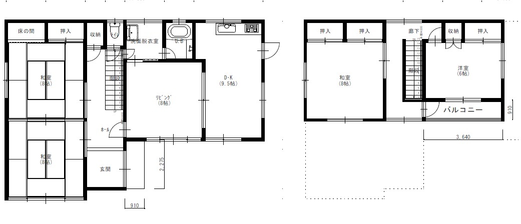 Floor plan for 1980s wood house in Aomori