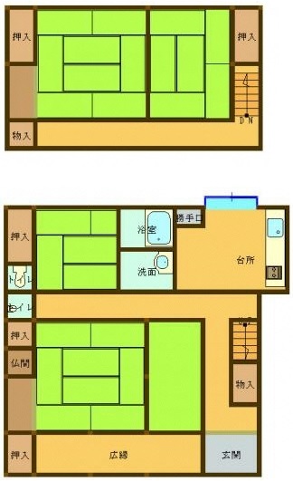 Floor plan for 1970s wood house in Okayama