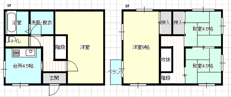 Floor plan for House, 8-min walk to station, Oita