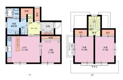 Floor plan for 1990s wood house, 10-min walk to station, Shizuoka
