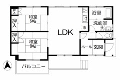 Floor plan for 1970s steel-frame house in Shizuoka