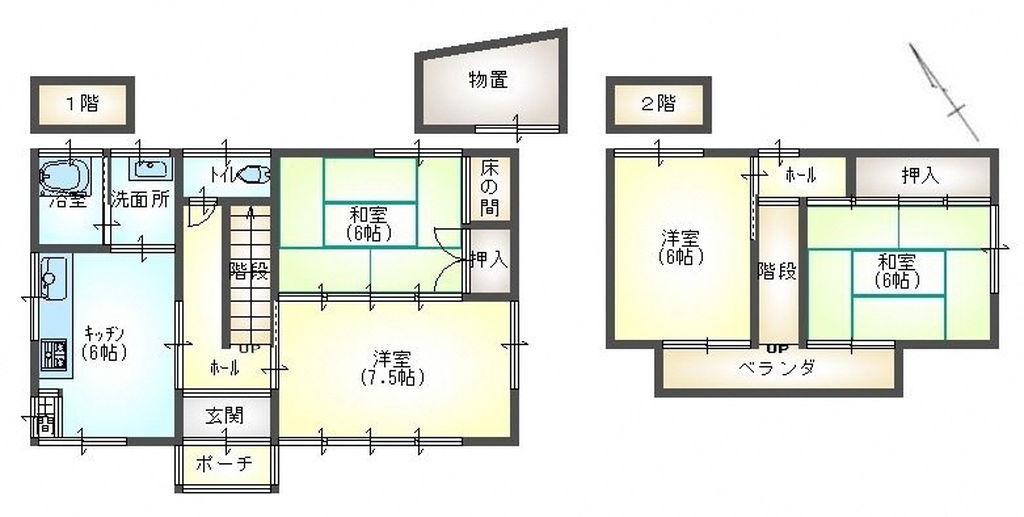 Floor plan for 1970s wood house in Aomori