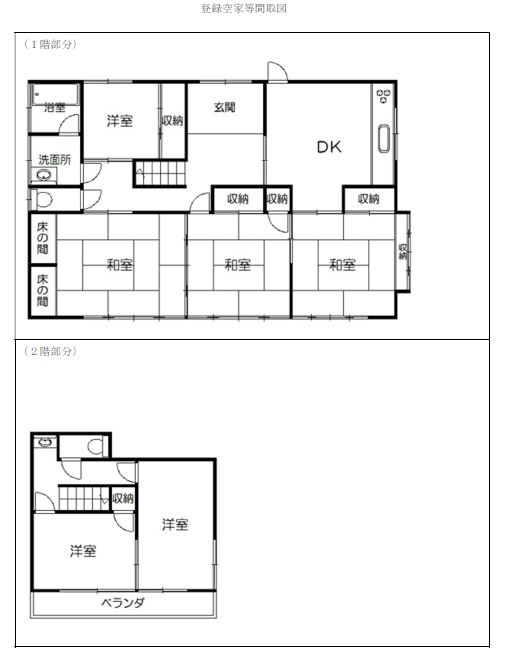 Floor plan for 1990s wood house on a large plot in Gunma