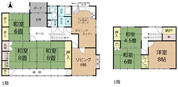 Floor plan for Vacant House at Nagasaka 2-100, 101