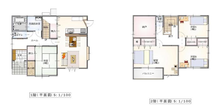 Floor plan for 2000s wood house in Fukui