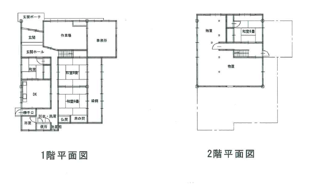 Floor plan for 1970s wood house, 14-min walk to station, Fukui