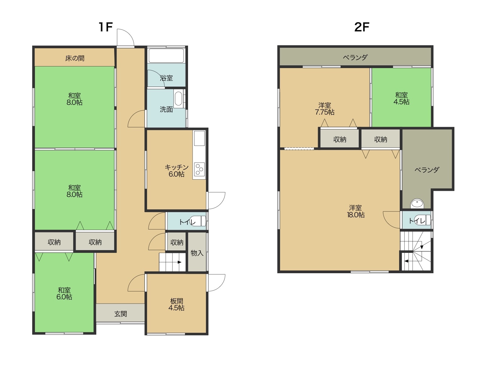 Floor plan for 1980s wood house in Ehime