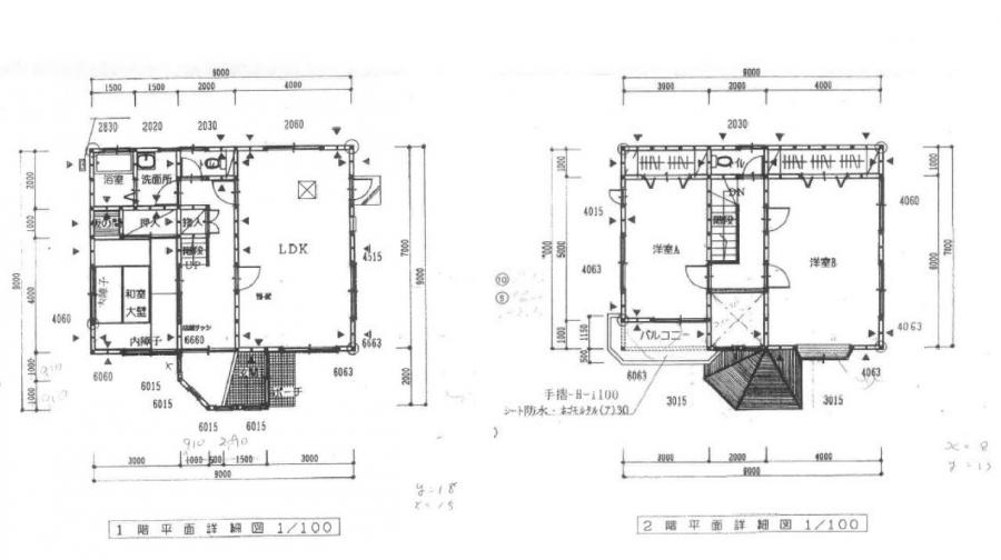 Floor plan for 1990s wood house in Shizuoka