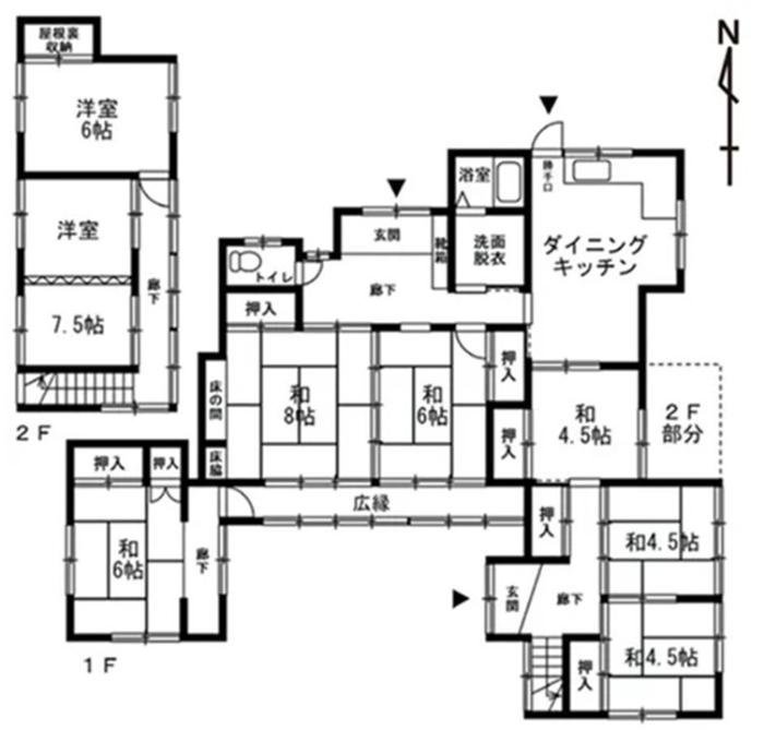 Floor plan for Property for Sale No. 120 (Kamiakasu Area)