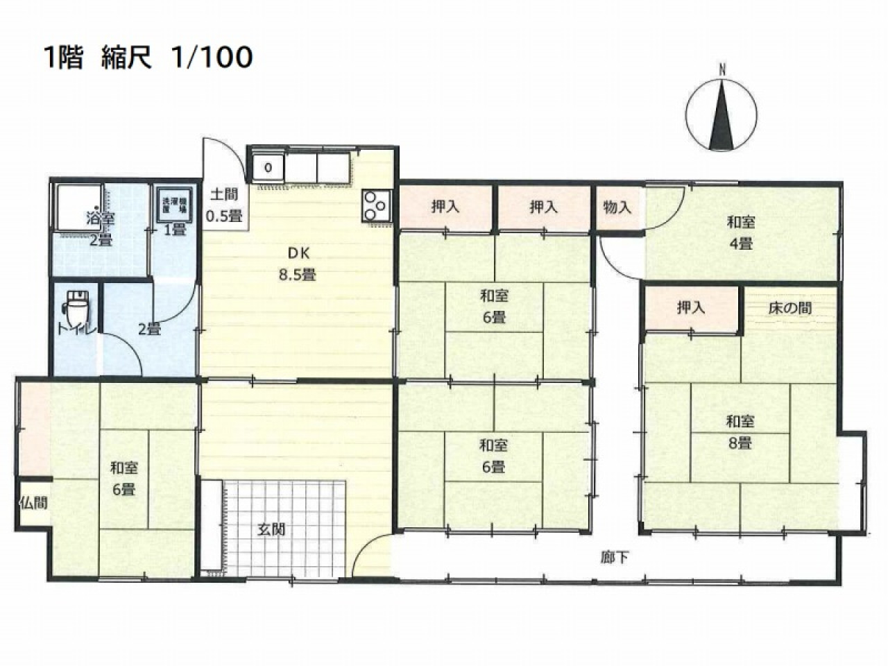 Floor plan for Wood house on a large plot in Tochigi