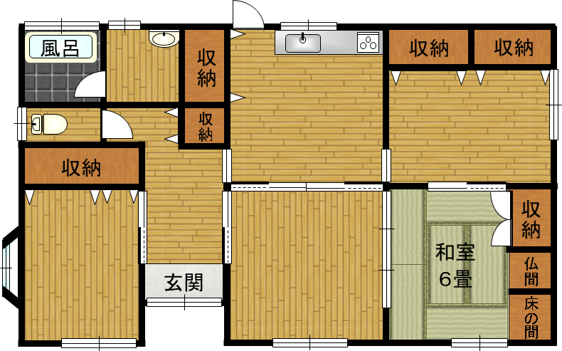 Floor plan for 2000s wood house in Tagami, Tarumizu