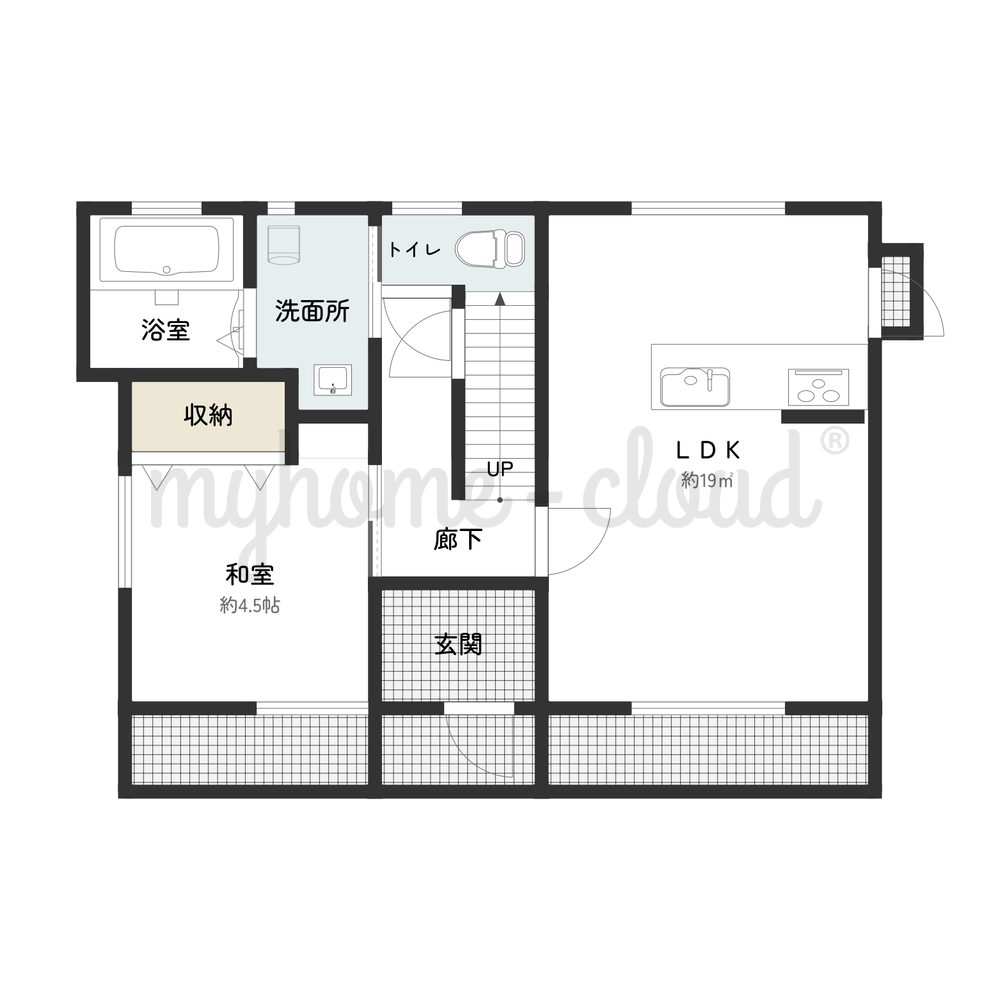 Floor plan for 2010s wood house in Kumamoto