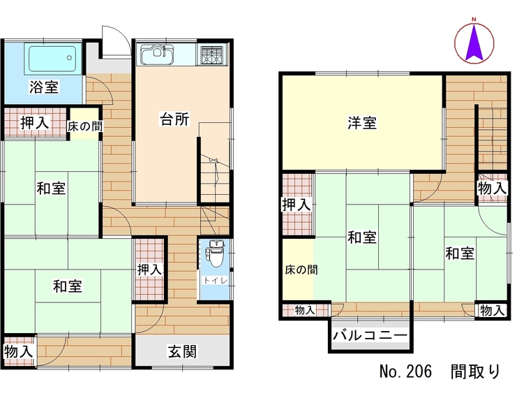 Floor plan for Property No. 206