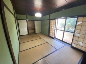 Floor plan for 1970s wood house on a large plot in Toyama