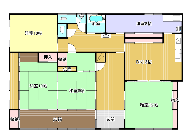 Floor plan for 1970s wood house in Iwate