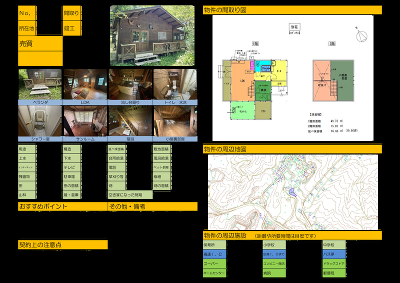 Floor plan for 2000s wood house on a large plot in Hiroshima