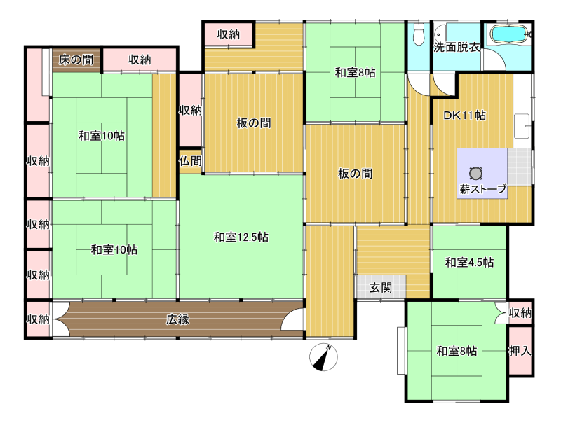 Floor plan for 1880s wood house on a large plot in Iwate