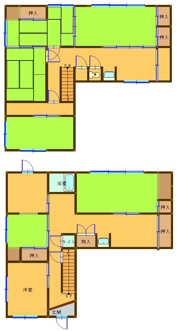 Floor plan for 1970s house in Okayama