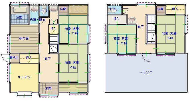 Floor plan for 1990s concrete house in Satsumasendai