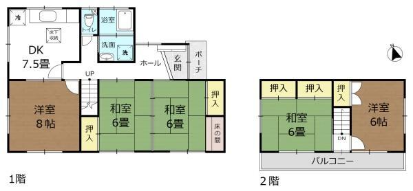 Floor plan for Vacant house Hatofukidai 6-37