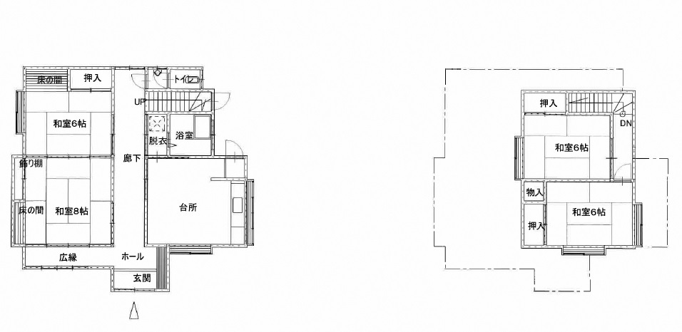 Floor plan for 1970s wood house in Aomori
