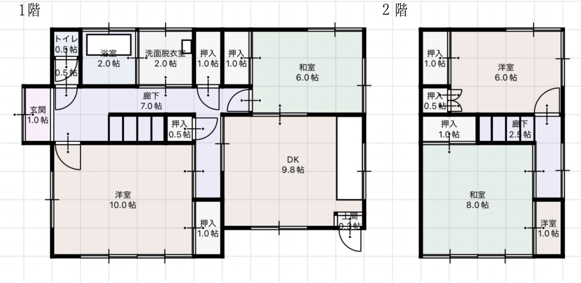 Floor plan for 1980s wood house in Shizuoka