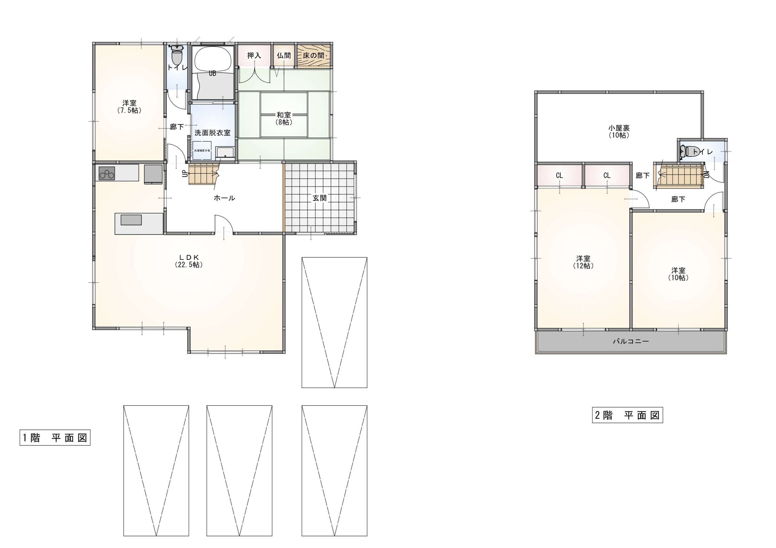 Floor plan for 1980s wood house in Kanazawa