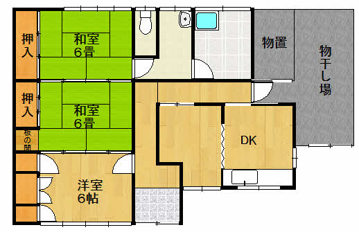 Floor plan for 1970s wood house in Shimane