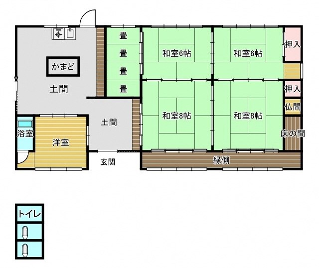 Floor plan for Wood house in Ayabe, Kyoto
