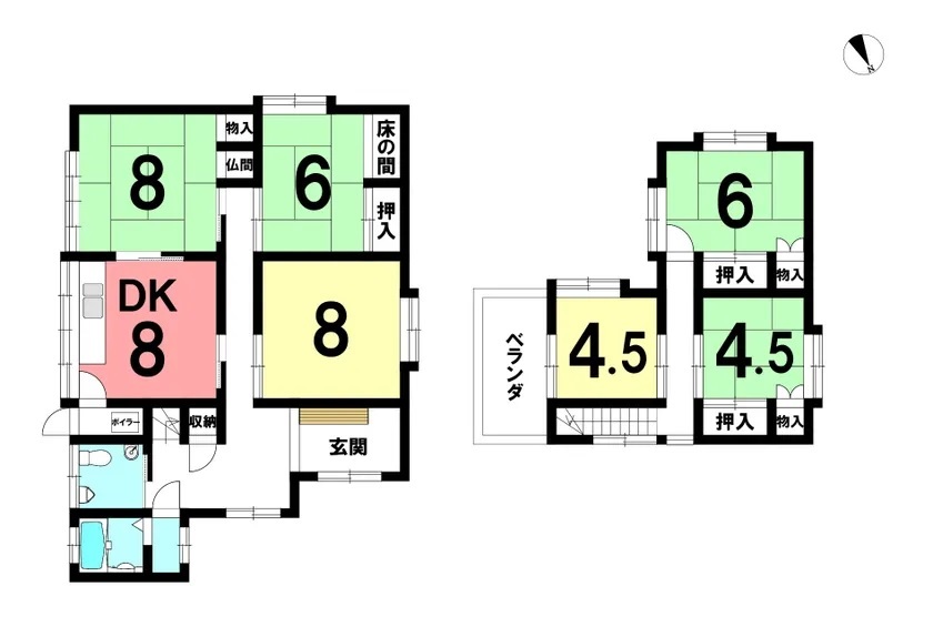 Floor plan for 1970s wood house in Aomori