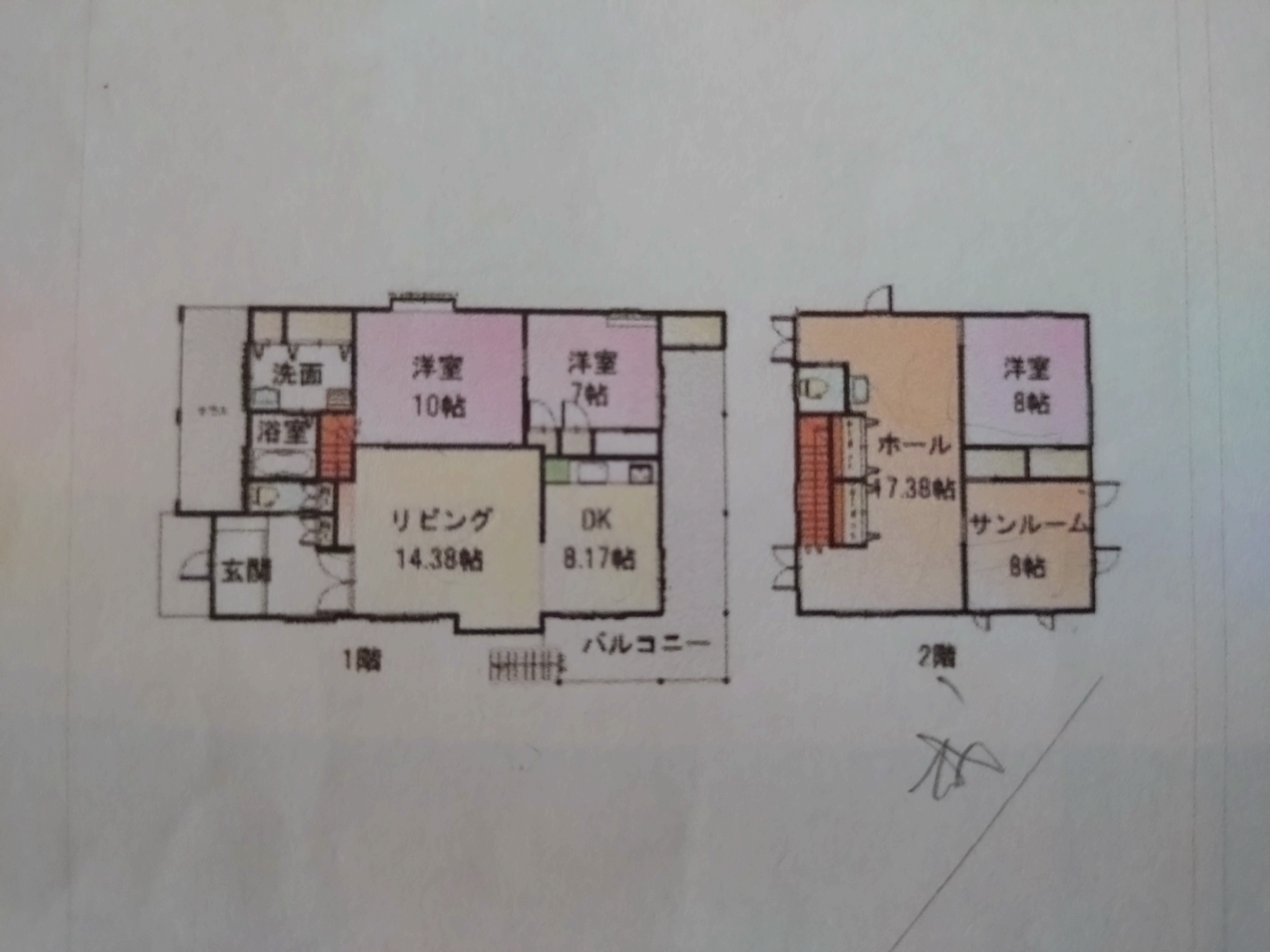 Floor plan for 2000s wood house, 15-min walk to station, Tochigi